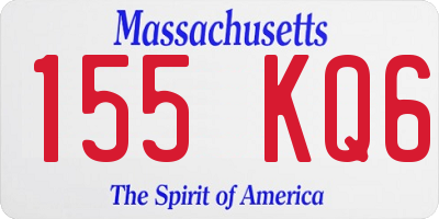 MA license plate 155KQ6