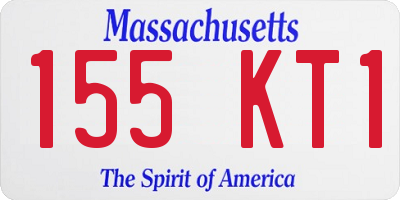 MA license plate 155KT1