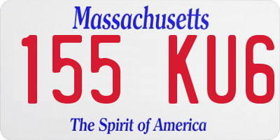 MA license plate 155KU6