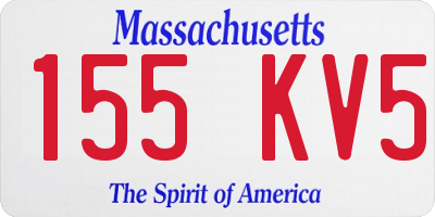 MA license plate 155KV5