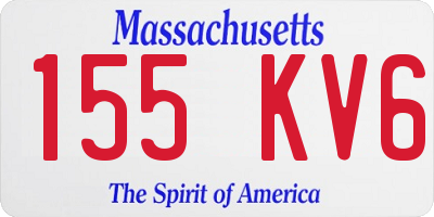 MA license plate 155KV6