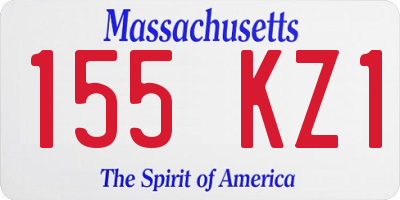 MA license plate 155KZ1