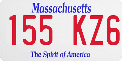 MA license plate 155KZ6