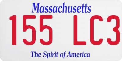 MA license plate 155LC3