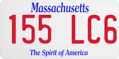 MA license plate 155LC6