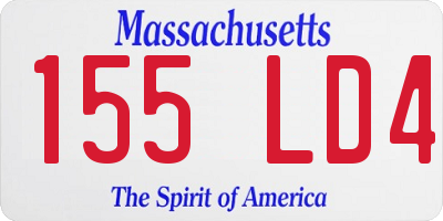 MA license plate 155LD4