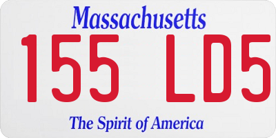 MA license plate 155LD5