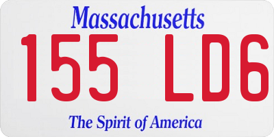 MA license plate 155LD6
