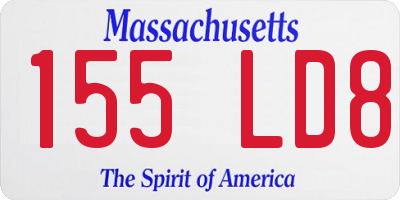 MA license plate 155LD8