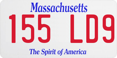 MA license plate 155LD9