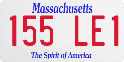 MA license plate 155LE1
