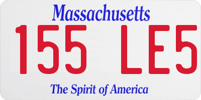 MA license plate 155LE5