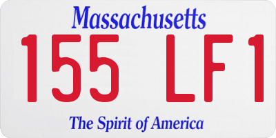MA license plate 155LF1