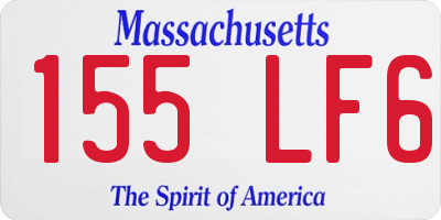 MA license plate 155LF6