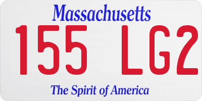 MA license plate 155LG2