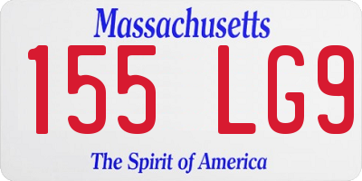 MA license plate 155LG9