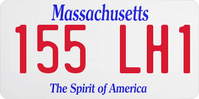 MA license plate 155LH1