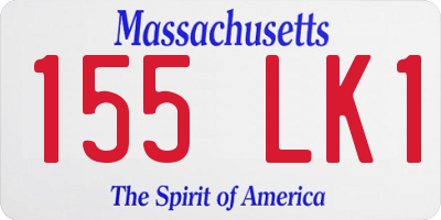 MA license plate 155LK1