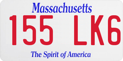 MA license plate 155LK6
