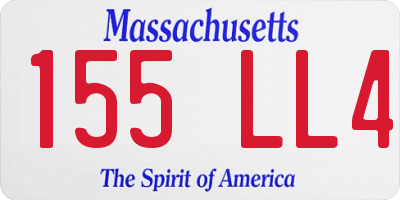 MA license plate 155LL4