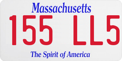 MA license plate 155LL5