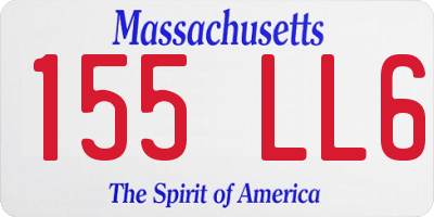 MA license plate 155LL6
