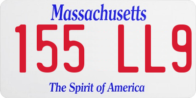 MA license plate 155LL9