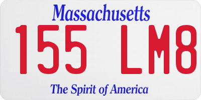 MA license plate 155LM8
