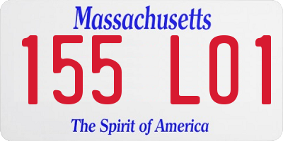 MA license plate 155LO1