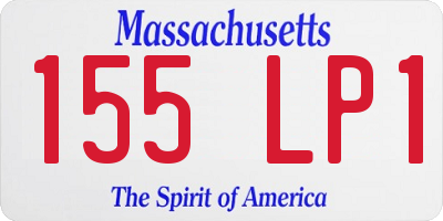 MA license plate 155LP1