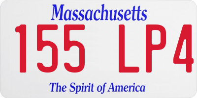 MA license plate 155LP4
