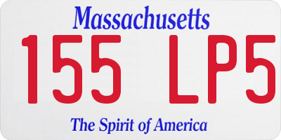 MA license plate 155LP5
