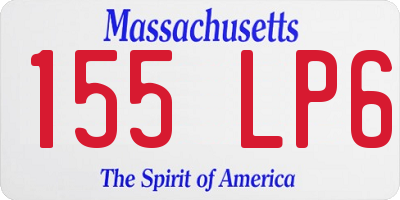 MA license plate 155LP6
