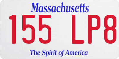 MA license plate 155LP8