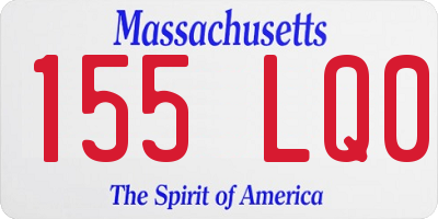 MA license plate 155LQ0