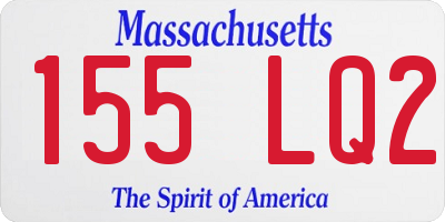 MA license plate 155LQ2