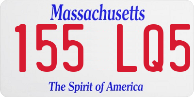 MA license plate 155LQ5