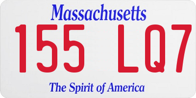 MA license plate 155LQ7