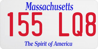 MA license plate 155LQ8