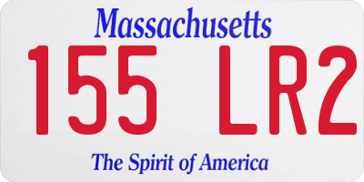 MA license plate 155LR2