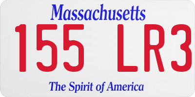 MA license plate 155LR3