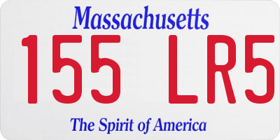 MA license plate 155LR5