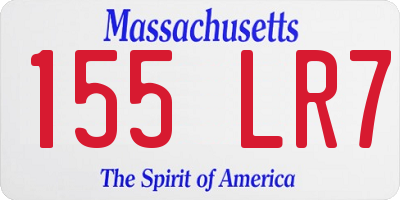 MA license plate 155LR7