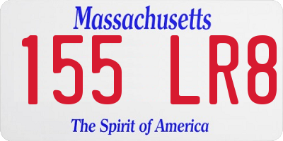 MA license plate 155LR8