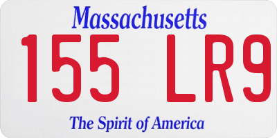 MA license plate 155LR9
