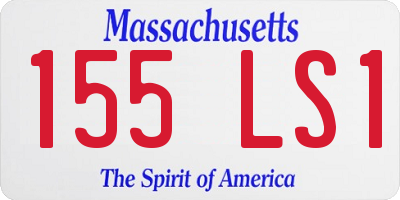 MA license plate 155LS1