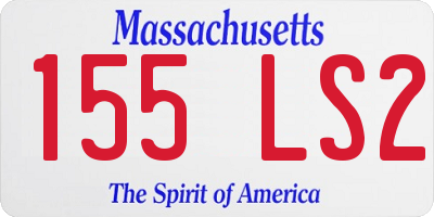 MA license plate 155LS2
