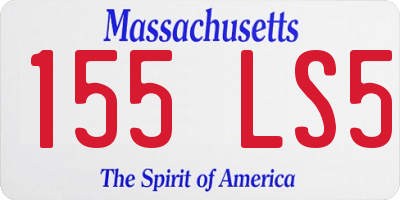 MA license plate 155LS5