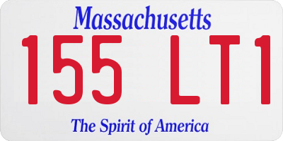 MA license plate 155LT1
