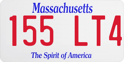 MA license plate 155LT4